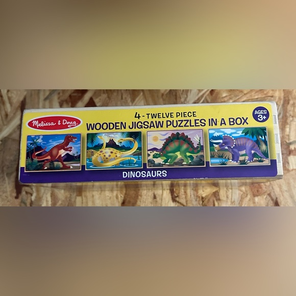 Melissa & Doug 4-twelve piece wooden puzzles in a box - Picture 6 of 6